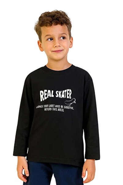 ww waka waka kids store Black & White Boys' Printed Long Sleeve T-Shirt