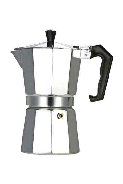 Generic Aluminum Espresso Coffee Pot H18577-1 Black/Silver