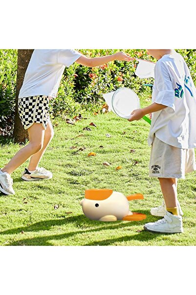 SKY TOUCH SKY-TOUCH Flying Disc Toy Rocket Launcher for Kids Ages 3-8, Duck Catch Game, Pop-up Frisbee Machine