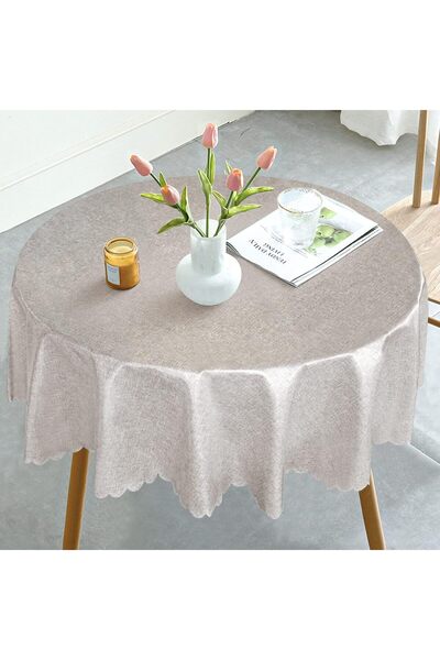 OEM Tablecloth, Bulangde, waterproof, round, double-sided 140cm, gray