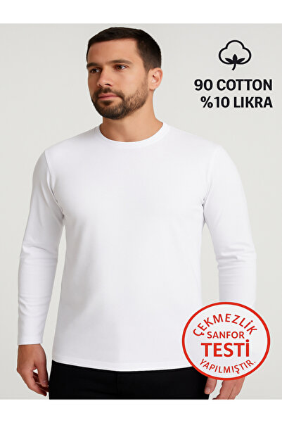 YILDIZ ΑΝΔΡΙΚΟ ΜΑΚΡΥΜΑΝΙΚΟ ΜΠΛΟΥΖΑΚΙ ΛΙΚΡΑ ΒΑΜΒΑΚΙ ΛΕΥΚΟ