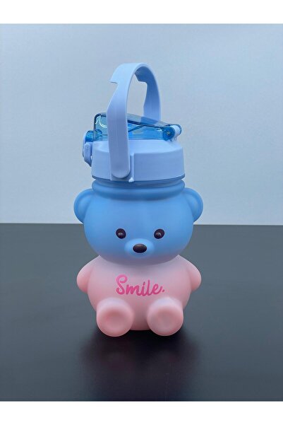 YzHome Teddy Bear Motivational Colorful Acrylic Water Bottle 1 Liter