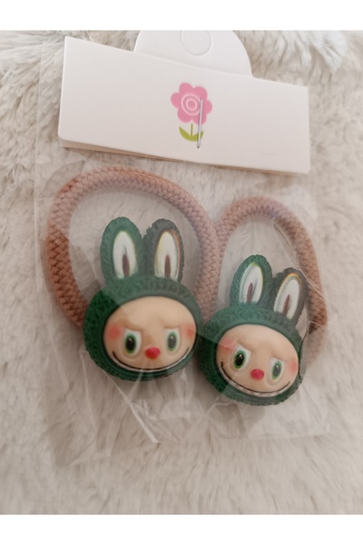 Efna Store Labubu Model Double Ear Detail Trendy Rubber Children's Buckle