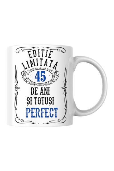 T&M Personalizare Cană personalizată - Ediție limitată 45 de ani și perfectă,...