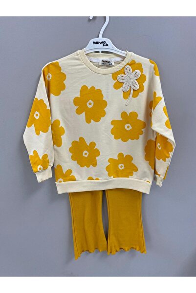 MONVOİ Daisy Printed Spanish Style Girls' Double Set