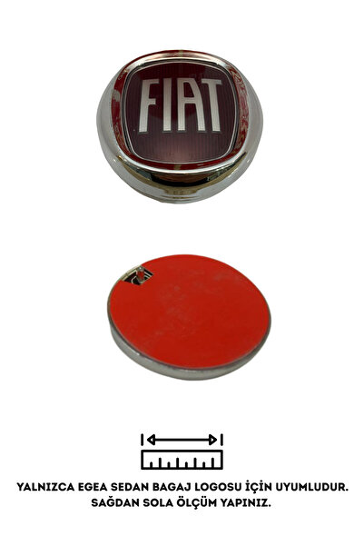 MEFAUTO Fiat Egea Sedan Compatible Trunk Emblem 85mm