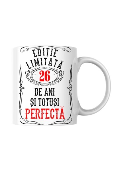 T&M Personalizare Cană personalizată - Ediție limitată 26 de ani și perfectă,...