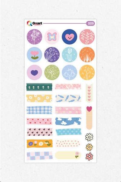 Quart Aksesuar Set de autocolante pentru planificator de agende 009 Autocolan...