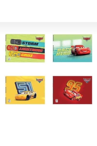 KIZILELMADA دفتر صور سيارات 4 قطع مقاس 24x35 سم - حجم متوسط وجودة عالية