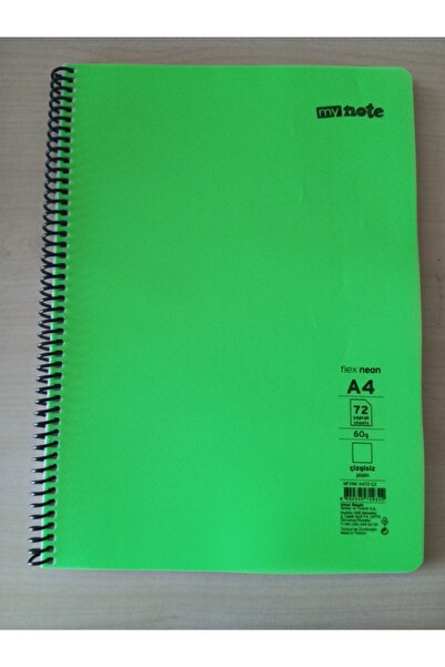 Tugrada My Note A4 72 Sheets Unlined Spiral Large Size Notebook - Practical f...