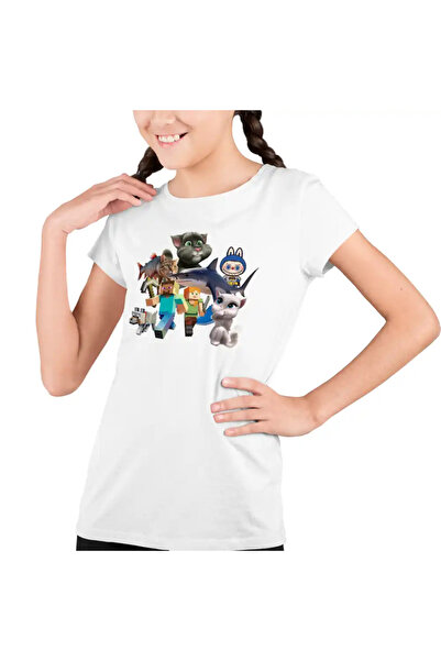 OEM Tricou Copii Fete Talking Tom Tralalero Minecraft Labubu Batman