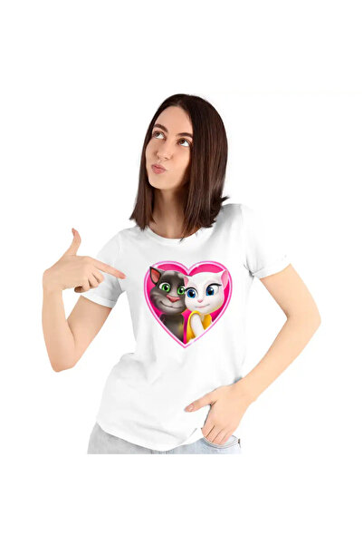 OEM Tricou Femei My Talking Tom Angela Love Valentines Day