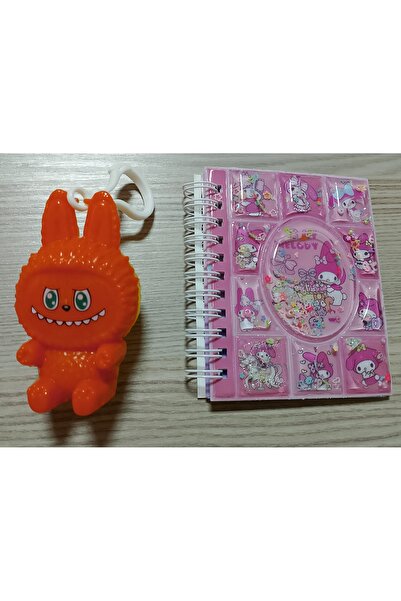 Buhara Yayınları Kapağı Sulu 3D Kuromi Spiralli Not Defteri (Labubu Plastik A...