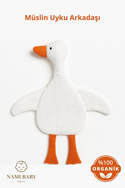 Nami Baby Müslin Uyku Arkadaşı – Hipoalerjenik Bebek Uyku Arkadaşı Ördek Uyku Arkadaşı