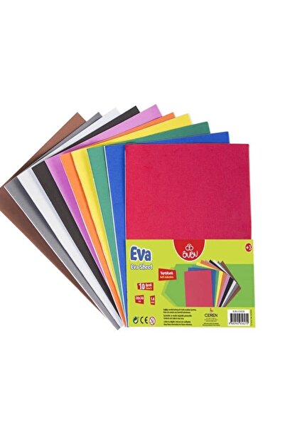 Tugrada مجموعة بوبي اللاصقة إيفا 10 ألوان مقاس 20x30 سم - للهوايات والأعمال ا...