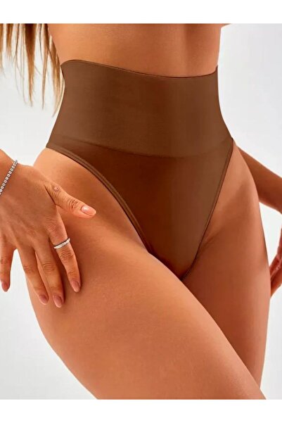 MİSTİRİK Chiloți model talie înaltă Montela, model care aduce formă la burtă, culoare maro