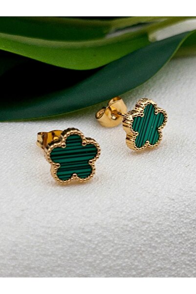 Siya Silver Kararmaz Çelik Minimal Çivi Model Yonca Küpe - Çocuk Küpesi 0,9 cm 4 Renk Seçeneği