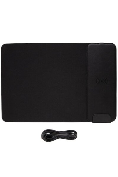 PARUNIV Wireless Charger with Mousepad 2 in 1, 15W, 1 x USB C, 1 x USB, Fastcharge