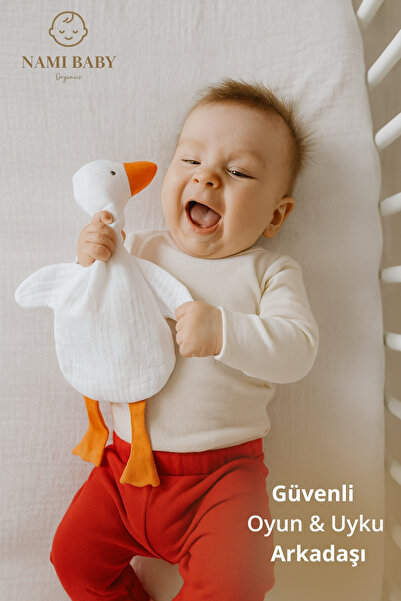 Nami Baby Müslin Uyku Arkadaşı – Hipoalerjenik Bebek Uyku Arkadaşı Ördek Uyku Arkadaşı