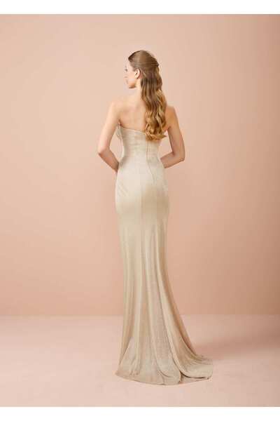 So Lady AZRA KOTAN SİMLİ ESNEK KUMAŞ BALIK ABİYE ELBİSE