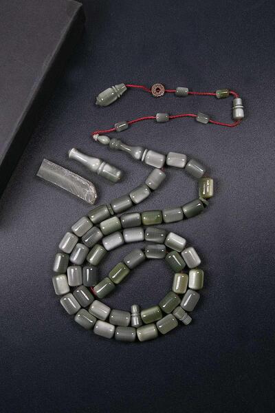 TESBİHKENTİ سبحة فرنسية قديمة من الجالاليت بـ 45 حبة ذات صناعة متقنة ومزينة ب...