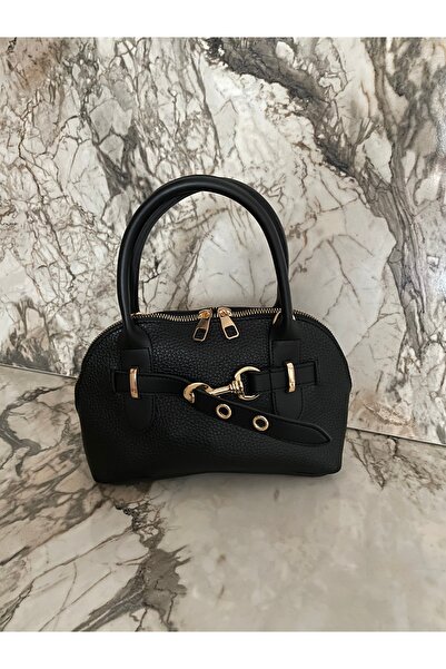 Luna Kadın Kemerli Siyah El Çantası Çapraz Askılı