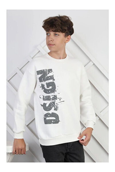 QUEEN KİDS قميص رياضي للأولاد من كوين كيدز B7749 بلون إكرو مع شريط