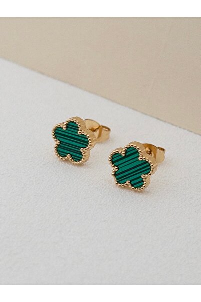 Siya Silver Kararmaz Çelik Minimal Çivi Model Yonca Küpe - Çocuk Küpesi 0,9 cm 4 Renk Seçeneği