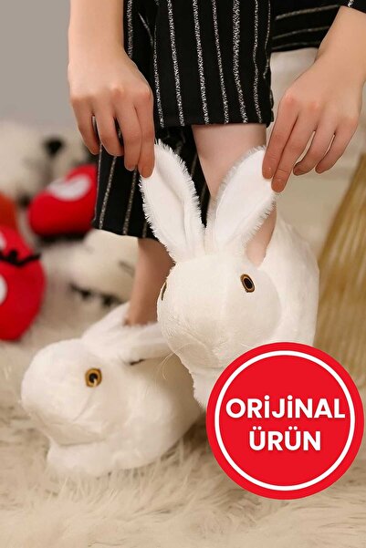 madam gold Rabbit Figured Plush Slippers Home Slippers Unisex Rabbit Slippers