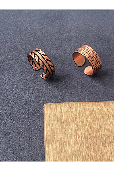 Rupen Kraft خاتم نحاسي مصنوع يدويًا بنسبة 100% بتصميم من قطعتين، خاتم نحاسي ق...