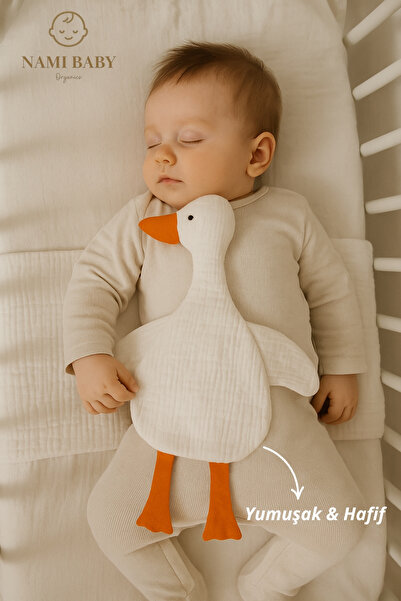 Nami Baby Müslin Uyku Arkadaşı – Hipoalerjenik Bebek Uyku Arkadaşı Ördek Uyku Arkadaşı