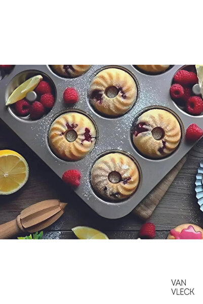 VAN VLECK Teflon Donut Mold – Durable, Non-Stick and Practical Baking Mold with 12 Compartments