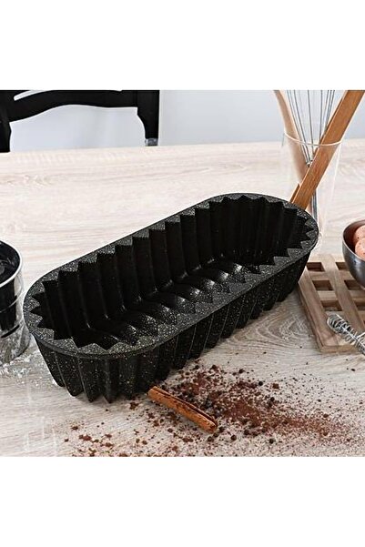 Turanyolu 36 Cm Granit Baton Kek Kalıbı – Siyah, Yanmaz Ve Yapışmaz Yüzey