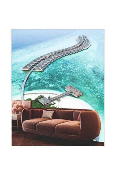 OEM Premium Canvas Wallpaper, Maldives Landscape, 120x180 cm