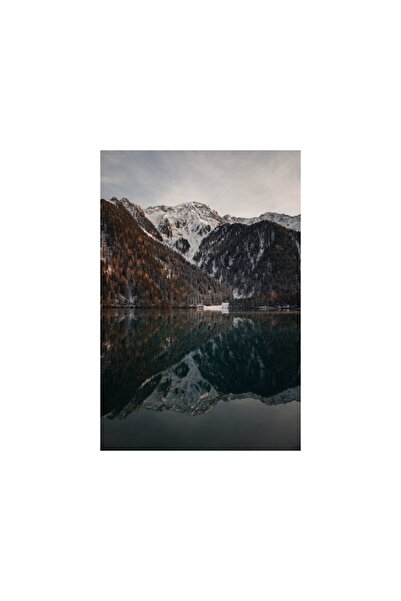 OEM Tapet Premium Canvas, Peisaj cu munti si lac, 250x400 cm