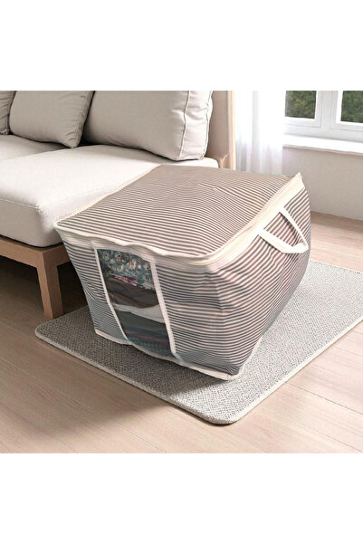 Miraç 3-Piece Gray Striped Windowed Sweater Box Size 40X40X30