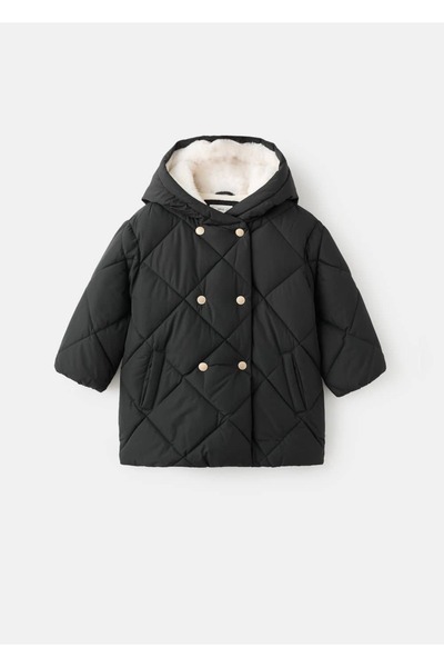 MANGO Baby Plüschfutter innen, langer Anorak