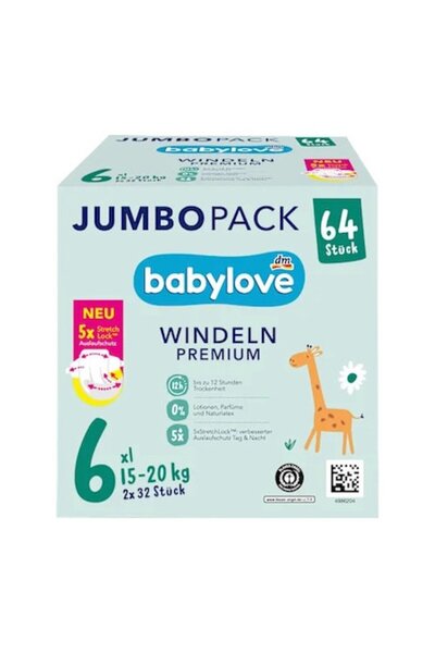 DM Scutece Premium Jumbo mărimea 6, 64 buc