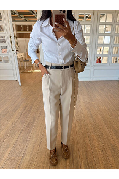 My Blog Stone Belted Trousers - 3790