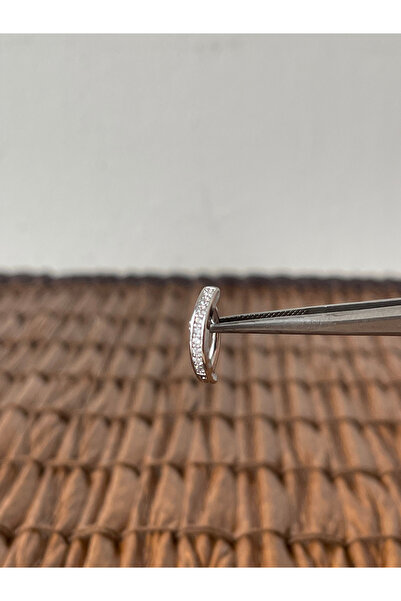 Rupen Kraft 316 L Cerrahi Çelik Pırlanta Modeli Su Taşı Göbek Piercingi