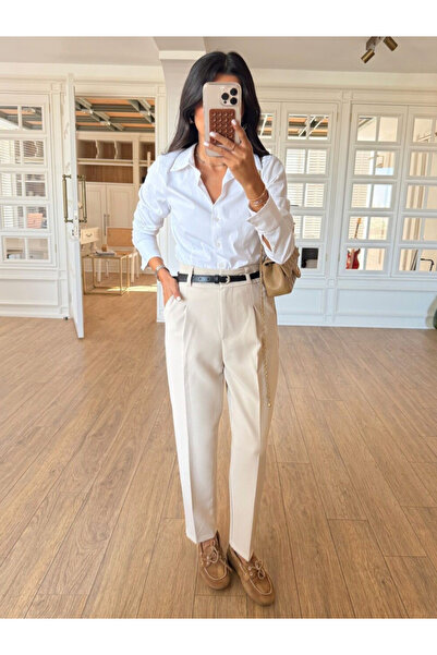 My Blog Stone Belted Trousers - 3790