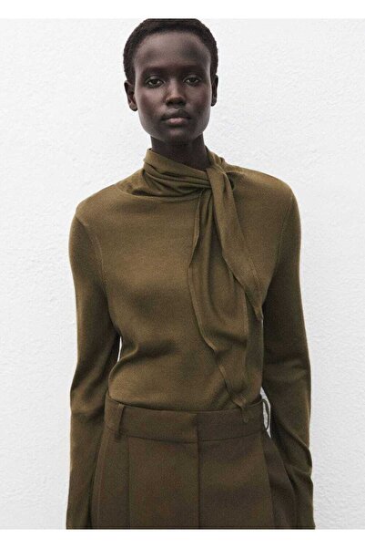 MANGO Woman Düğüm detaylı balıkçı yaka jarse