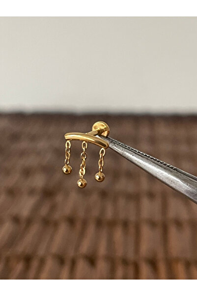 Rupen Kraft 316 L Cerrahi Çelik Zincir Top Sallantılı Helix Tragus Conch Piercingi