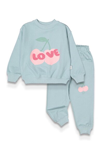 baby flamindo طقم رياضي للفتيات من بيبي فلاميندو بطباعة وتطريز الكرز مكون من ...