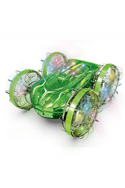 LUDIRO Αμφίβιο Τηλεκατευθυνόμενο Αυτοκίνητο για Παιδιά, Περιστροφή 360°, Φώτα LED, Μπαταρία USB, Πράσινο, + 5 Ετών