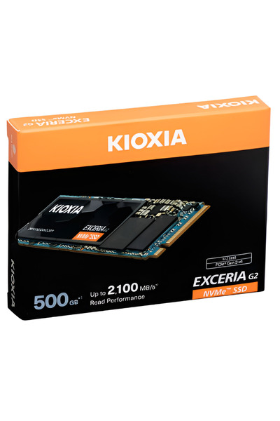 Kioxia Exceria G2 500GB NVMe M.2 2280 PCIe Gen3x4 SSD حتى 2100 ميجابايت/ثانية قراءة، 1700 ميجابايت/ثانية كتابة 500 جيجابايت