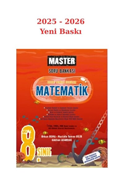 Okyanus Yayınları Okyanus 8. Sınıf Matematik Master Soru Bankası 2025/26 Yeni...