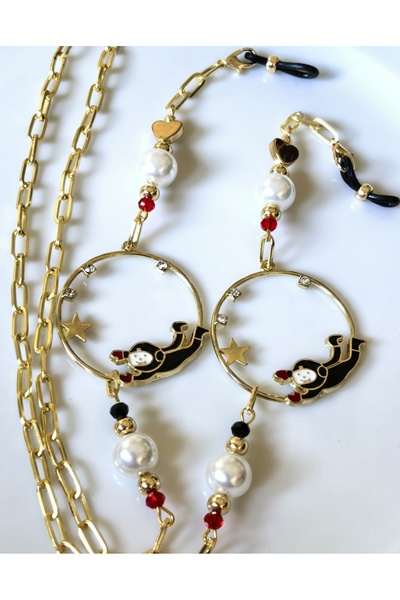 THİNBLACK Glasses Chain /Thinblack ®   Chain Link Look Series – Eyeglass Chain / Space Themed / Black Astronaut