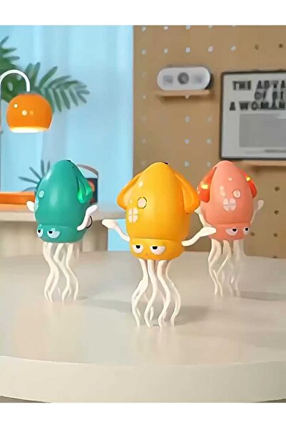 Duman Dans Eden Sihirli Ahtapot Oyuncak – LED Işıklı Müzikli USB Şarjlı Emekleme Oyuncağı