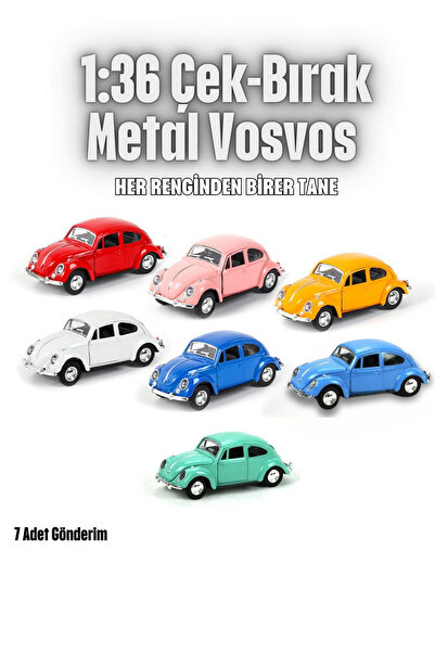 welcomein 1:36 Metal Çek Bırak Vosvos 7 Renk Seçenekli Model Araba Dekoratif ...